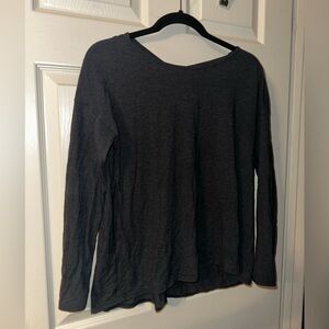 Gray open back lululemon top